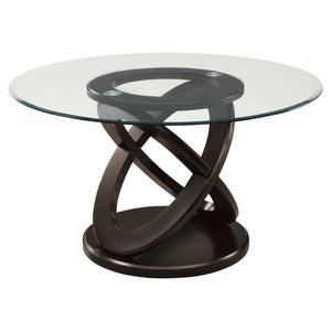 Espresso /clear Dining Table - I 1749