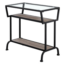 Load image into Gallery viewer, Dark Taupe /black / Clear Accent Table / Side Table - I 2067