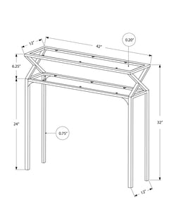 Silver /clear Accent Table - I 2115