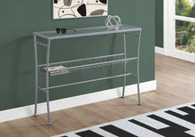 Load image into Gallery viewer, Silver /clear Accent Table - I 2128
