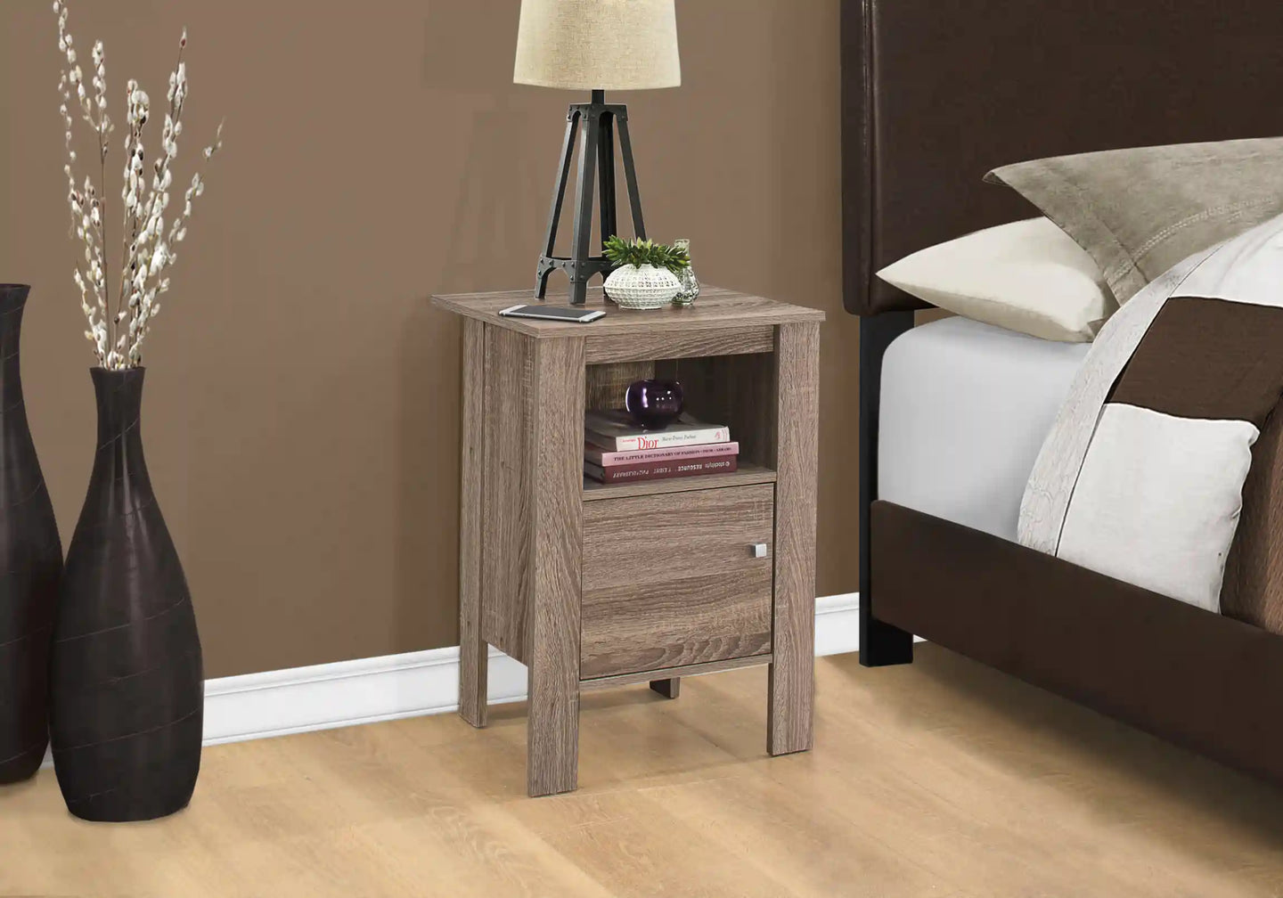 Dark Taupe Accent Table / Night Stand / Side Table - I 2136
