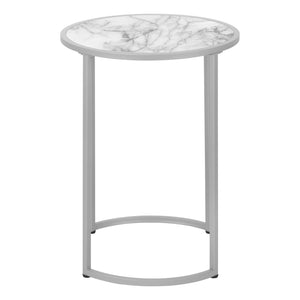 White /silver Accent Table / Side Table - I 2205