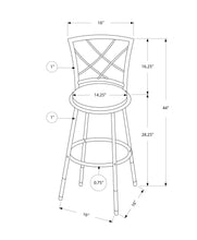 Load image into Gallery viewer, White /grey Bar Stool - I 2377