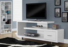 Load image into Gallery viewer, White /silver Tv Stand - I 2573