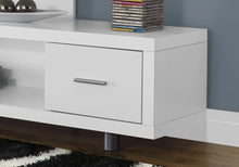 Load image into Gallery viewer, White /silver Tv Stand - I 2573