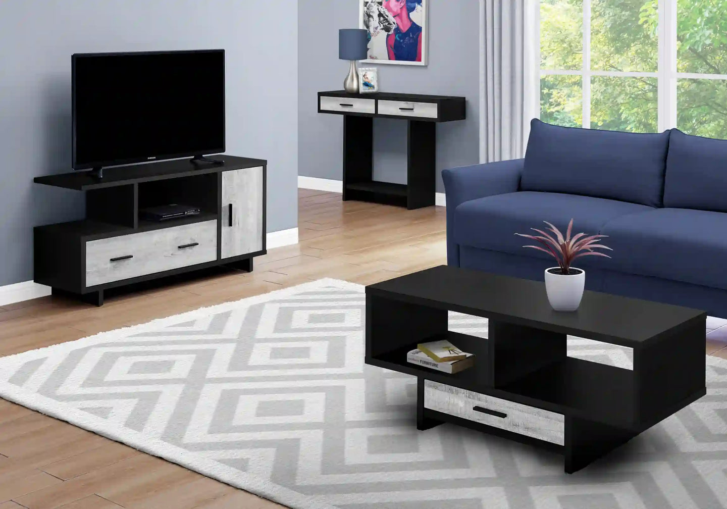 Black /grey Accent Table / Coffee Table - I 2810
