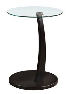 Espresso /clear Accent Table / Side Table - I 3001