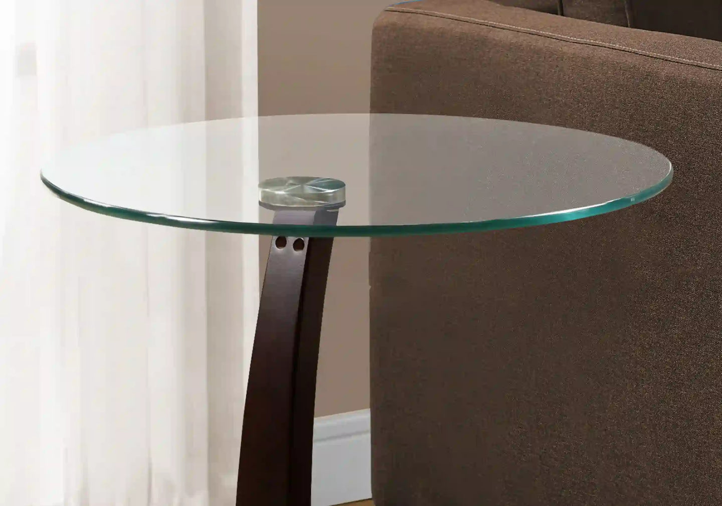 Espresso /clear Accent Table / Side Table - I 3001