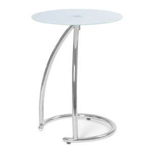 Chrome /white Accent Table / Side Table - I 3003