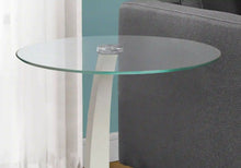 Load image into Gallery viewer, White /clear Accent Table / Side Table - I 3017