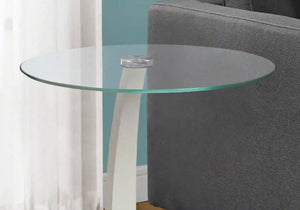 White /clear Accent Table / Side Table - I 3017