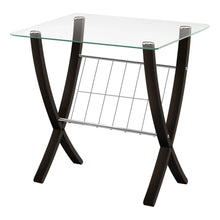 Load image into Gallery viewer, Espresso /clear Accent Table / Side Table - I 3021