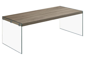 Dark Taupe /clear Accent Table / Coffee Table - I 3054