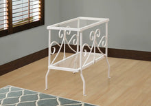 Load image into Gallery viewer, White /clear Accent Table / Side Table - I 3105
