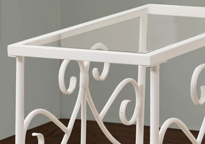 White /clear Accent Table / Side Table - I 3105