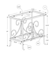 Load image into Gallery viewer, Silver /clear Accent Table / Side Table - I 3106