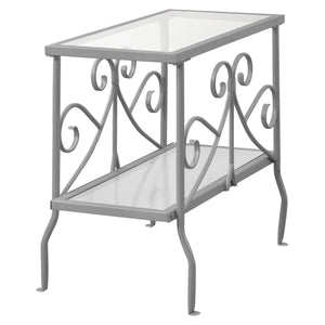 Silver /clear Accent Table / Side Table - I 3106