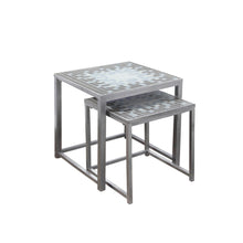 Load image into Gallery viewer, Grey /blue / White Accent Table / Nesting Table - I 3141