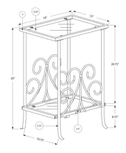 Load image into Gallery viewer, Silver /clear Accent Table / Side Table - I 3158