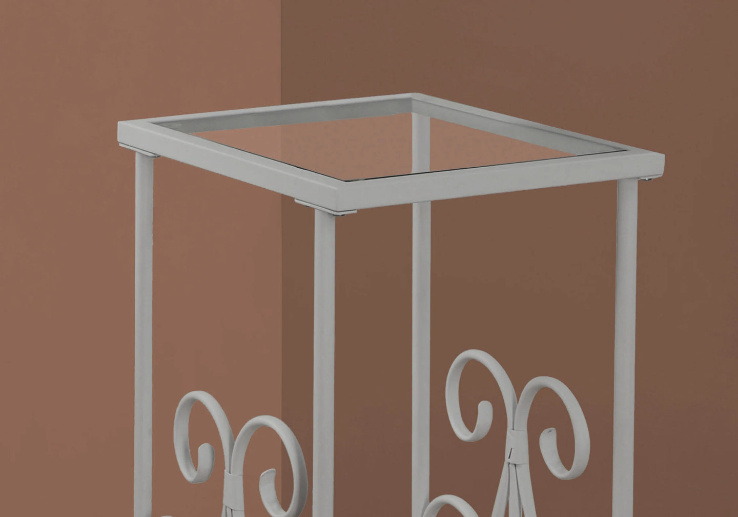 Silver /clear Accent Table / Side Table - I 3158