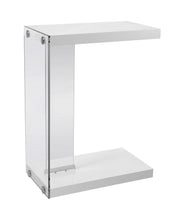 Load image into Gallery viewer, White /clear Accent Table / C Table - I 3215