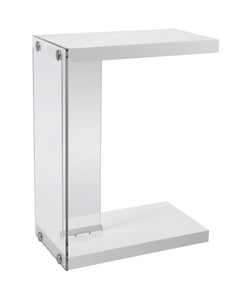 White /clear Accent Table / C Table - I 3215