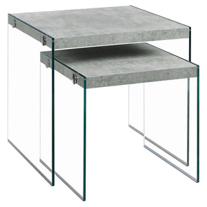 Grey /clear Nesting Table - I 3231