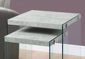 Grey /clear Nesting Table - I 3231