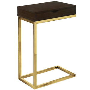 Espresso /gold Accent Table / C Table - I 3236