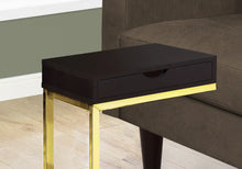 Load image into Gallery viewer, Espresso /gold Accent Table / C Table - I 3236