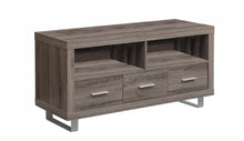 Load image into Gallery viewer, Dark Taupe /silver Tv Stand - I 3250