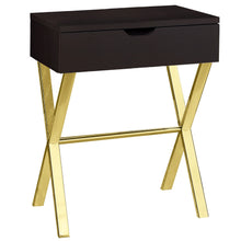 Load image into Gallery viewer, Espresso /gold Accent Table / Night Stand / Side Table - I 3261