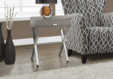 Load image into Gallery viewer, Dark Taupe /chrome Accent Table / Night Stand / Side Table - I 3263
