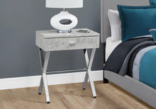 Load image into Gallery viewer, Grey /chrome Accent Table / Night Stand / Side Table - I 3264