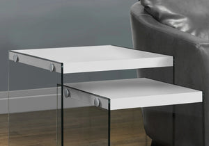 White /clear Nesting Table - I 3287
