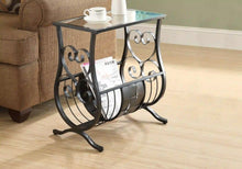 Load image into Gallery viewer, Black /clear Accent Table / Side Table - I 3314