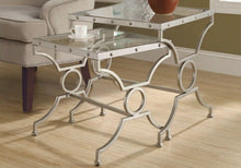 Load image into Gallery viewer, Silver /clear Nesting Table - I 3321