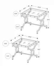 Load image into Gallery viewer, Silver /clear Nesting Table - I 3321