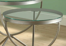 Load image into Gallery viewer, Silver /clear Nesting Table - I 3322