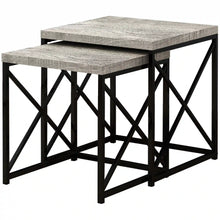 Load image into Gallery viewer, Grey /black Nesting Table - I 3414