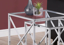 Load image into Gallery viewer, Chrome /clear Nesting Table - I 3441
