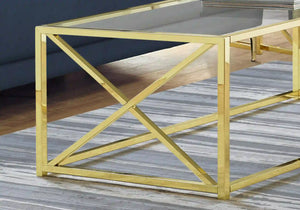 Gold /clear Accent Table / Coffee Table - I 3444