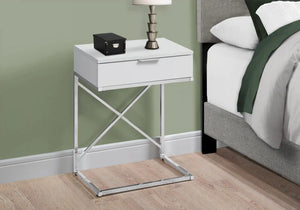 White Accent Table / Night Stand / Side Table - I 3470