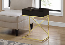 Load image into Gallery viewer, Espresso /gold Accent Table / Night Stand / Side Table - I 3476
