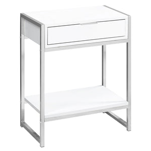 White Accent Table / Night Stand / Side Table - I 3480