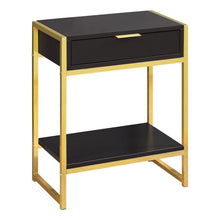 Load image into Gallery viewer, Espresso /gold Accent Table / Night Stand / Side Table - I 3486