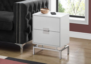 White Accent Table / Night Stand / Side Table - I 3490