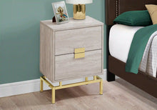 Load image into Gallery viewer, Beige /gold Accent Table / Night Stand / Side Table - I 3493