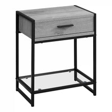 Load image into Gallery viewer, Grey /black / Clear Accent Table / Night Stand / Side Table - I 3500