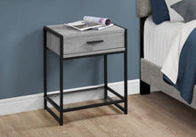 Load image into Gallery viewer, Grey /black / Clear Accent Table / Night Stand / Side Table - I 3500